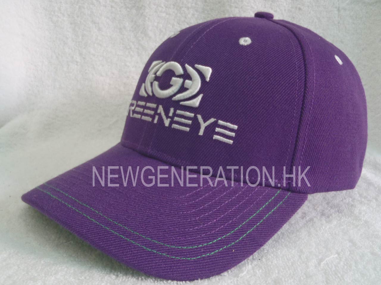 Woven Label Denim Low Profile 5 Panels Camp Cap Camo Visor