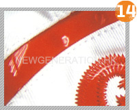 14. PU Patch Work with Zig Zag Stitching
