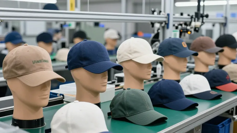 cap factory technical stitch detail and foam density check — New Generation 2026 audit