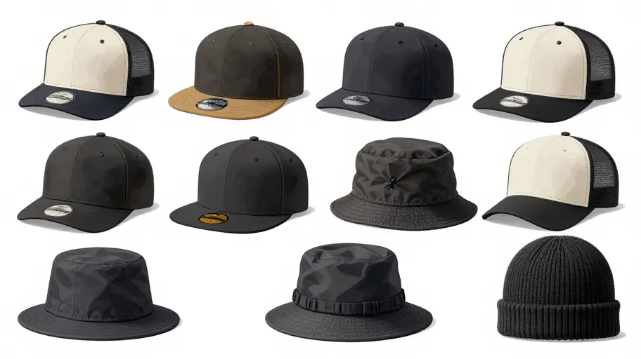 Hat tech pack tolerance sheet example showing brim curvature measurement